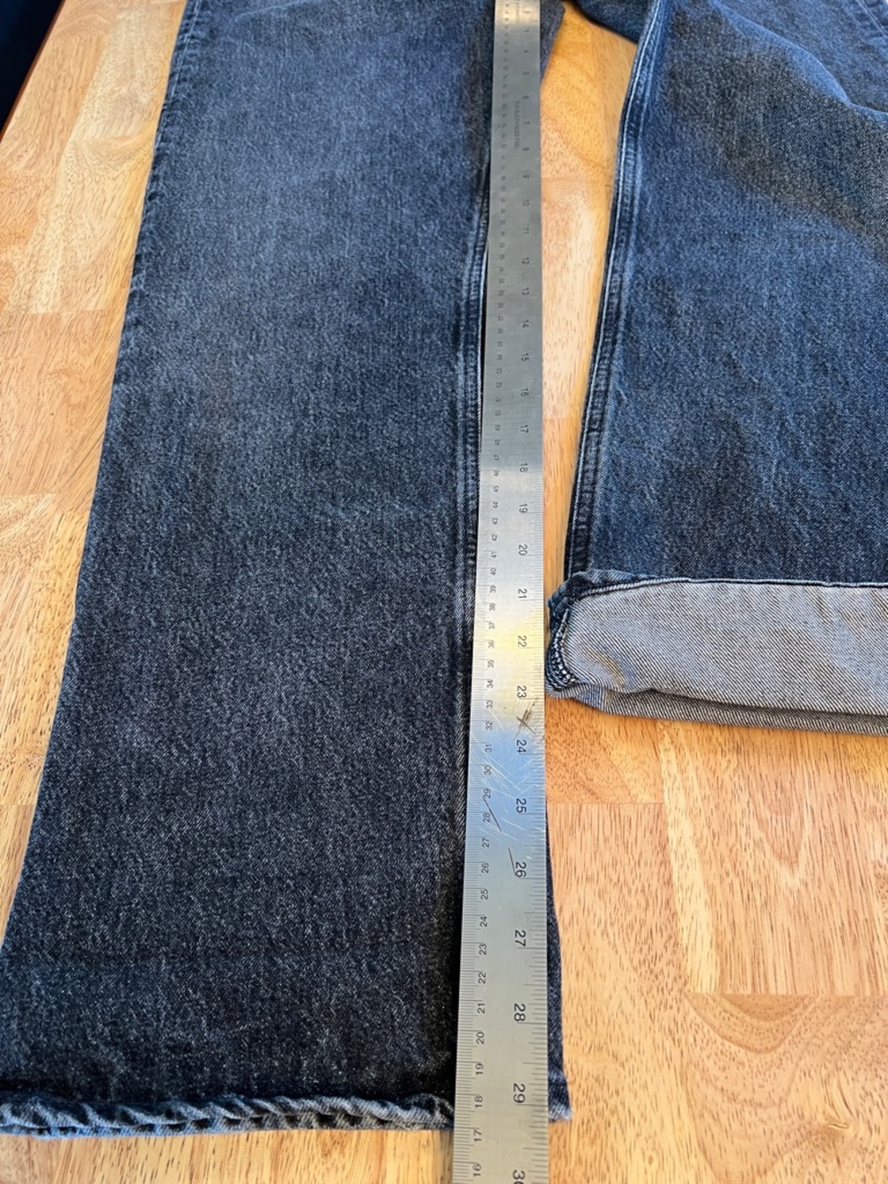AGOLDE Fran 100% Cotton Washed Black Jeans size 28 - Picture 14 of 15